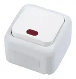 Выключатель Panasonic Palmiye откр. 1кл. с подсветкой IP54 белый глянцевый (упак.:1шт) (90555419-RU)