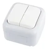 Выключатель Panasonic Palmiye откр. 2кл. IP54 белый глянцевый (упак.:1шт) (90555402-RU)