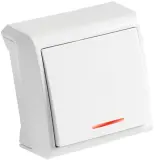Выключатель Panasonic Vera откр. 1кл. с подсветкой IP20 белый глянцевый (упак.:1шт) (90681019-RU)