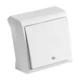 Переключатель Panasonic Vera откр. 1кл. 2хпол. IP20 белый глянцевый (упак.:1шт) (90681004-RU)