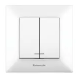 Выключатель Panasonic Arkedia Slim скрыт. 2кл. с подсветкой IP20 белый (упак.:1шт) (WNTC00102WH-RU)