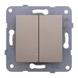 Выключатель Panasonic Karre&Arkedia скрыт. 2кл. IP20 бронза (упак.:1шт) (WKTT00092BR-RU)