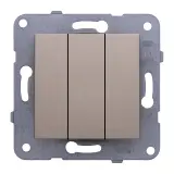 Выключатель Panasonic Karre&Arkedia скрыт. 3кл. IP20 бронза (упак.:1шт) (WKTT00152BR-RU)