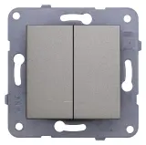 Выключатель Panasonic Novella скрыт. 2кл. IP20 антрацит/дымчатый (упак.:1шт) (92105350-RU)