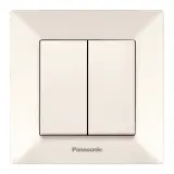 Выключатель Panasonic Arkedia скрыт. 2кл. IP20 бежевый (упак.:1шт) (WMTC00122BG-RU)