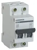 Выключатель автоматический IEK MVA25-2-032-C Generica 32A тип C 4.5kA 2П 400В 2мод серый (упак.:1шт)