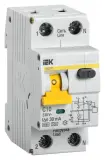 Выключатель автом. дифф. тока IEK АВДТ 32 MAD22-5-010-C-30 10A тип C 6kA 30мА A 1П+Н 230В 2мод белый (упак.:1шт)