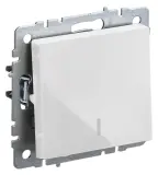 Выключатель IEK Brite ВС10-1-1-БрБ скрыт. 1кл. с подсветкой IP20 белый (упак.:1шт) (BR-V10-1-10-K01)