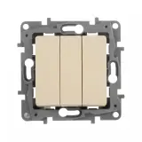 Выключатель Legrand Etika скрыт. 3кл. IP20 слоновая кость (672313)
