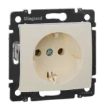Розетка силов. Legrand Valena 774320 скрыт. зазем. слоновая кость