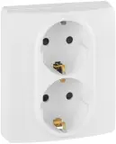Розетка силов. Legrand Etika 672233 2розет. скрыт. зазем. штор. IP21 белый