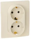 Розетка силов. Legrand Etika 672323 скрыт. зазем. IP21 слоновая кость