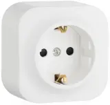 Розетка силов. Legrand Quteo 782211 откр. зазем. IP20 белый