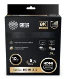 Кабель аудио-видео Cactus CS-HDMI.2.1-5 HDMI (m)/HDMI (m) 5м. позолоч.конт. серебристый Image