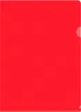 Папка-уголок Бюрократ DeLuxe DLCRED A4 пластик 0.18мм красный