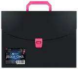 Портфель Бюрократ Black Opal BLPP01PINK 1 отдел. A4 пластик 0.7мм черный/розовый Image