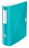 Папка-регистратор Leitz Active WOW 11060051 A4 82мм лам.карт. бирюзовый без. окант. вместимость 500 листов накл.на кор.
