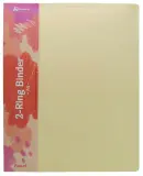 Папка на 2-х кольцах Бюрократ Pastel PAST0812/2RYEL A4 пластик 0.5мм кор.27мм торц.карм с бум. встав желтый
