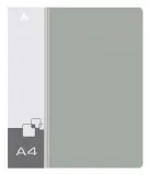 Папка на 4-х кольцах Бюрократ -0840/4RGREY A4 пластик 0.8мм кор.40мм внутр. с вставкой серый