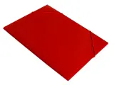 Папка на резинке Бюрократ -PR04RED A4 пластик кор.15мм 0.4мм красный