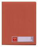 Папка с 40 прозр.вклад. Бюрократ Crystal -CR40RED A4 пластик 0.5мм красный