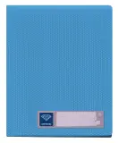 Папка с 60 прозр.вклад. Бюрократ Crystal -CR60BLUE A4 пластик 0.7мм голубой
