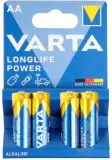 Батарея Varta Longlife power HIGH ENERGY LR6 BL4 Alkaline AA (4шт) блистер Image