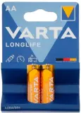 Батарея Varta Longlife LR6 Alkaline AA (2шт) блистер Image