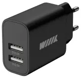 Сетевое зар./устр. Wiiix UNN-1-2-04-B 2.4A 2xUSB универсальное черный Image