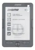 Электронная книга Digma K1 6" E-ink HD Pearl 758x1024 600MHz 128Mb/4Gb/SD/microSDHC темно-серый Image