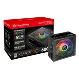 Блок питания Thermaltake ATX 600W Smart RGB 600 80+ (20+4pin) APFC 120mm fan color LED 6xSATA RTL Image