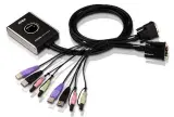 ATEN 2-Port USB DVI/Audio Cable KVM Switch with Remote Port Selector Image