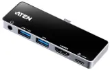 ATEN USB-C Travel Dock with Power Pass-Through Image