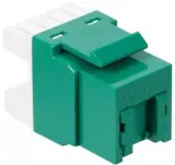 Модуль Keystone, RJ45, кат.5E, UTP, 180 градусов, со встроенной шторкой, зеленый Image