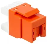 Модуль Keystone, RJ45, кат.5E, UTP, 180 градусов, со встроенной шторкой, оранжевый Image