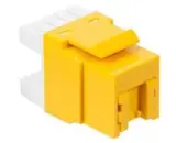 Модуль Keystone, RJ45, кат.5E, UTP, 180 градусов, со встроенной шторкой, желтый Image