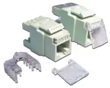 Модуль Keystone, RJ45, кат.6, UTP, 180 градусов, со шторкой, белый Image