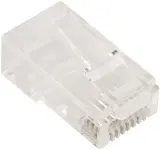 Коннектор RJ45 тип EZ, 8P8C, UTP, Cat.5e, универсальный, покрытие 50 микрон,100 шт. Image