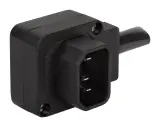 Вилка IEC 60320 C14, 10A, 250V, угловая, разборная, черная Image