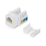 Cabeus KJ-RJ45-Cat.5e-90 Keystone Jack RJ-45, категория 5e, заделка тип 110, белая Image