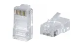 Cabeus 8P8C Коннектор RJ-45 под витую пару, категория 5e, универсальный (для одножильного и многожильного кабеля) для проводников с толщиной по изоляции до 1,05 мм Image