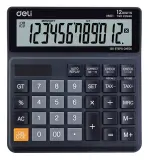 Калькулятор бухгалтерский Deli EM01120 черный 12-разр. Image