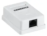 Розетка ITK Generica CS2-1C5EU-12-G настенная 49.2x65.5x25.2мм RJ45 пластик белый (упак.:1шт) Image