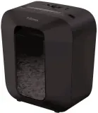 Шредер Fellowes PowerShred LX25 черный (секр.P-4) перекрестный 6лист. 11.5лтр. скрепки скобы пл.карты Image