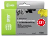 Картридж струйный Cactus CS-CLI521Y желтый (9мл) для Canon Pixma MP540/MP550/MP620/MP630/MP640/MP660/MP980/MP990/iP3600/iP4600/iP4700/MX860 Image