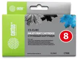 Картридж струйный Cactus CS-CLI8C голубой (13.4мл) для Canon Pixma MP470/MP500/MP510/MP520/MP530 MP600/MP800/MP810/MP830/MP970/iP3300/iP3500/iP4200/iP4300/iP5200/iP5300/iP6600D/iP6700D/MX700/MX850/iX4000/iX5000/Pro9000/9000/Mark II Image