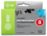 Картридж струйный Cactus CS-CLI8PC светло-голубой (12мл) для Canon Pixma iP6600/iP6600d/iP6700/iP6700d/MP960/MP970/PRO 9000 Image