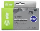 Картридж струйный Cactus CS-EPT0481 T0481 черный (16мл) для Epson Stylus Photo R200/R220/R300/R320/R340/RX500/RX600/RX620/RX640 Image