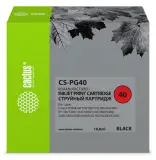 Картридж струйный Cactus CS-PG40 PG-40 черный (18мл) для Canon Pixma MP150/MP160/MP170/MP180/MP210/MP220/MP450/MP460/MP470/iP1200/iP1300/iP1600/iP1700/iP1800/iP190 Image