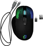 Мышь Оклик 636LWC черный оптическая (1600dpi) беспроводная USB/USB-C для ноутбука (6but) Image